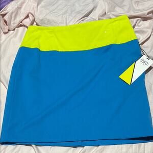 Prabal Gurung 10 Blue and Yellow Women's Skirt color block NWT